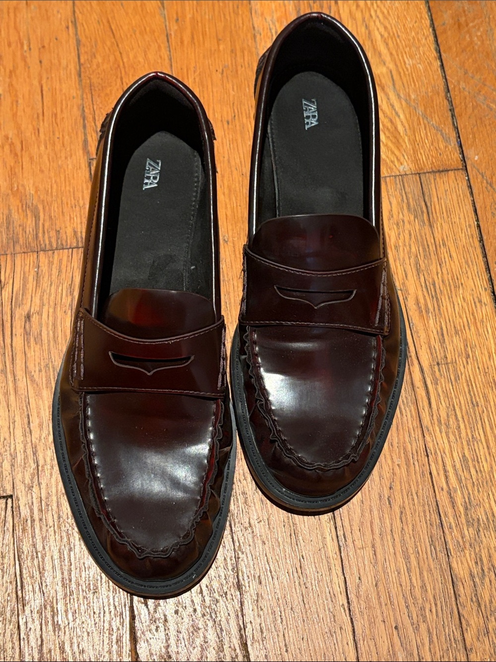 Zara women Dark Brown Loafers